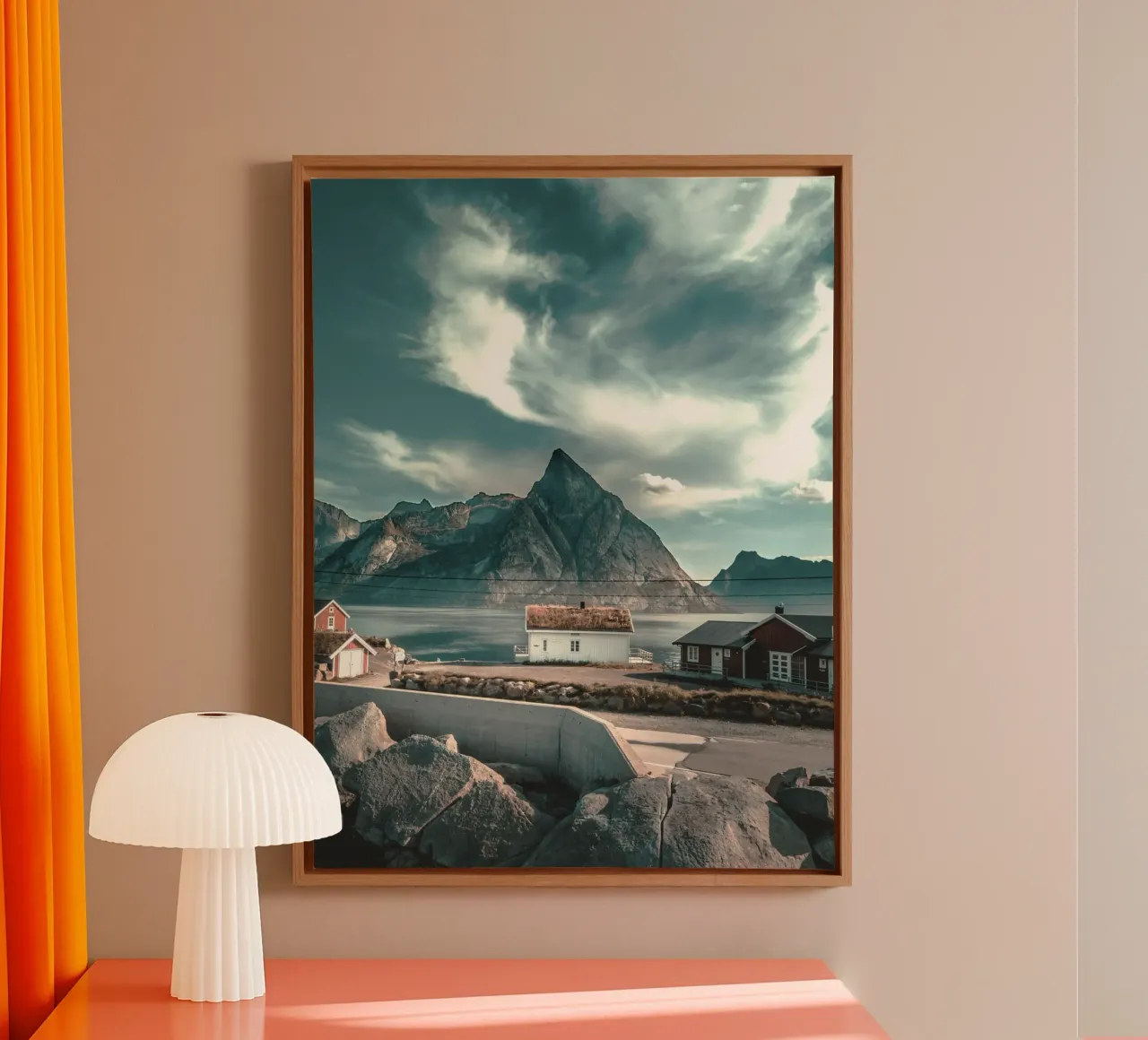 cabin rustic tela con Cornice a cassetta da twillight