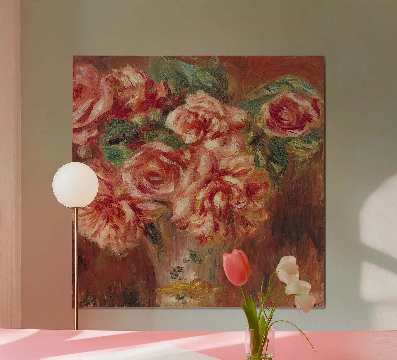 Rose in vaso carta hahnemühle da LaurelArt