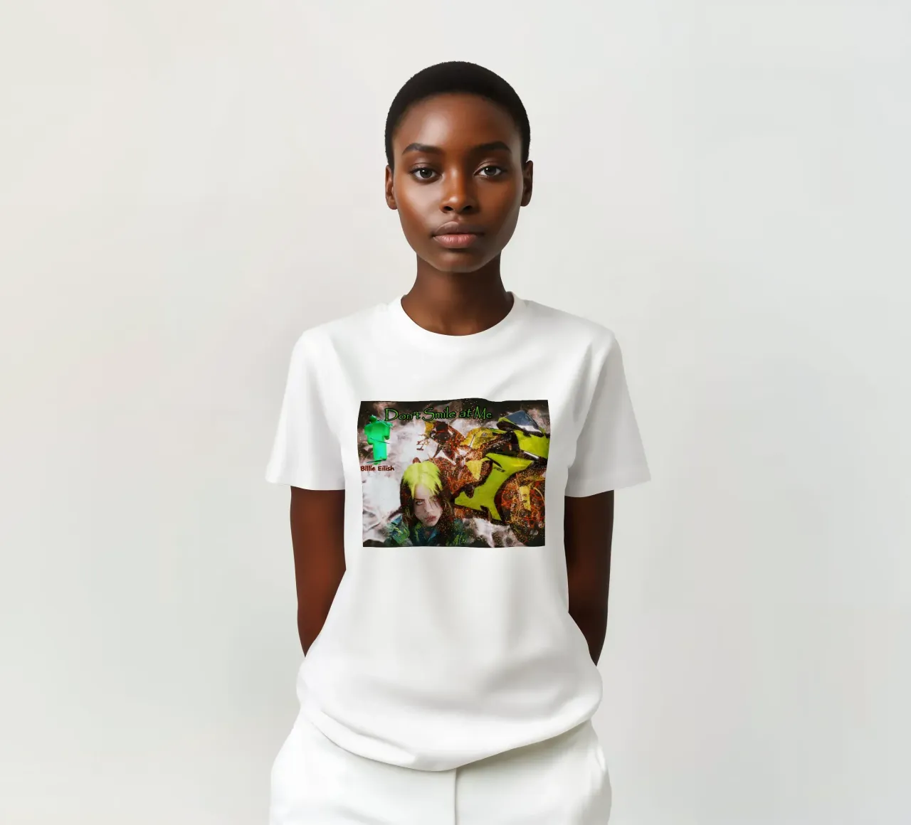 Billie Eilish con Yzf - R1 "Neon Malinconia t-shirt da Abasa Inaraya