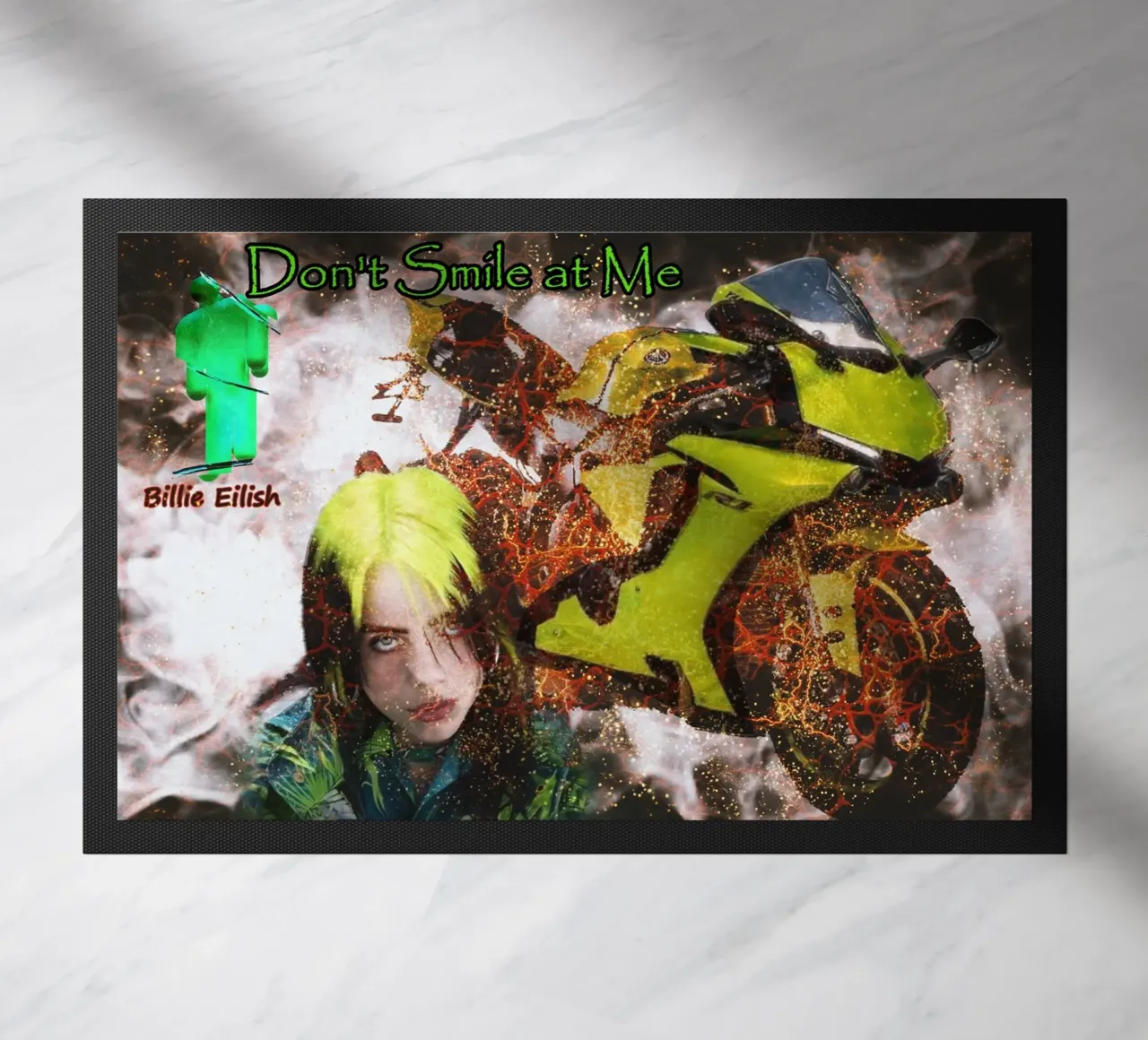 Billie Eilish con Yzf - R1 "Neon Malinconia zerbino da Abasa Inaraya