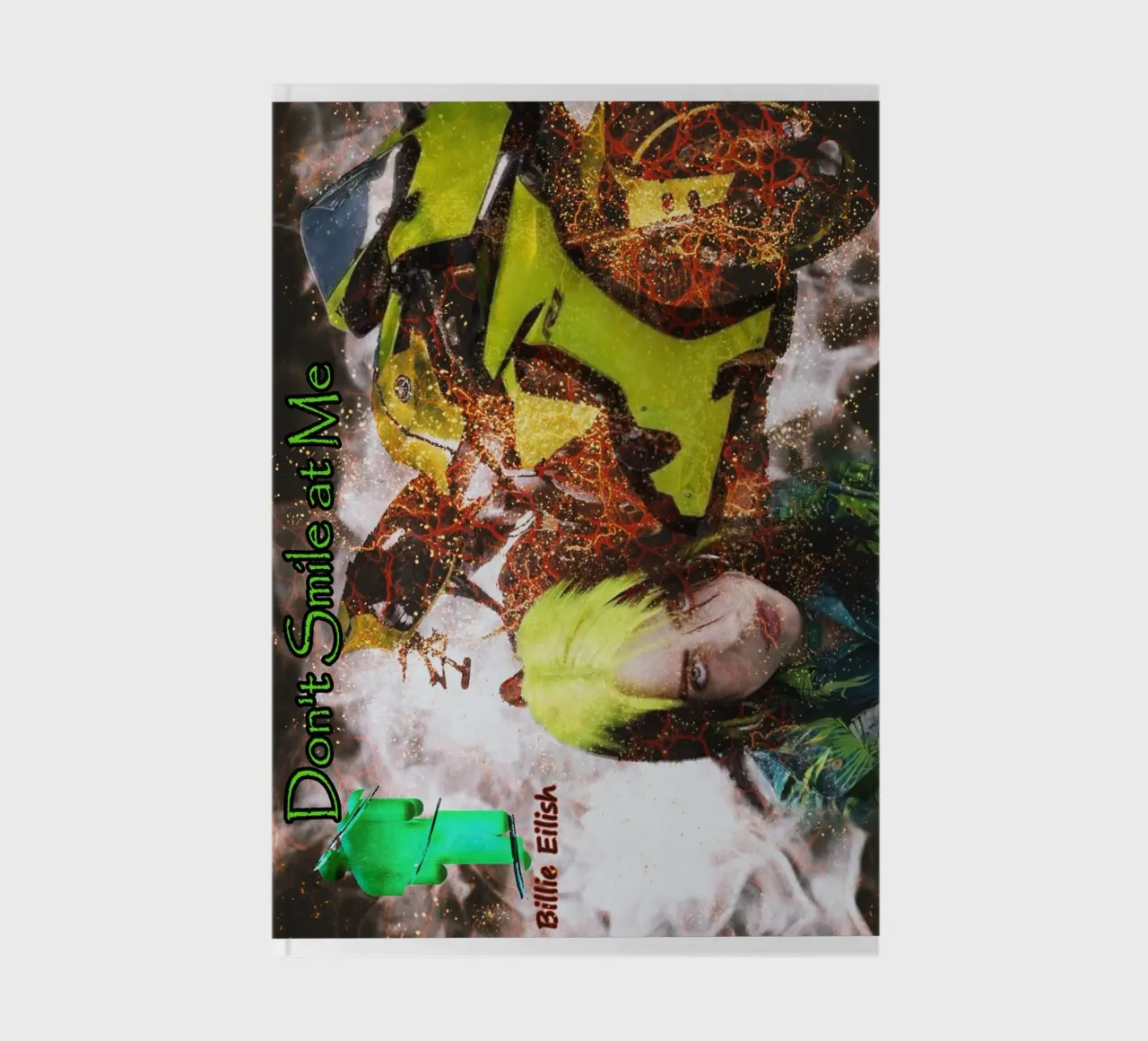Billie Eilish with Yzf - R1 "Neon Melancholy" notebook by Abasa Inaraya