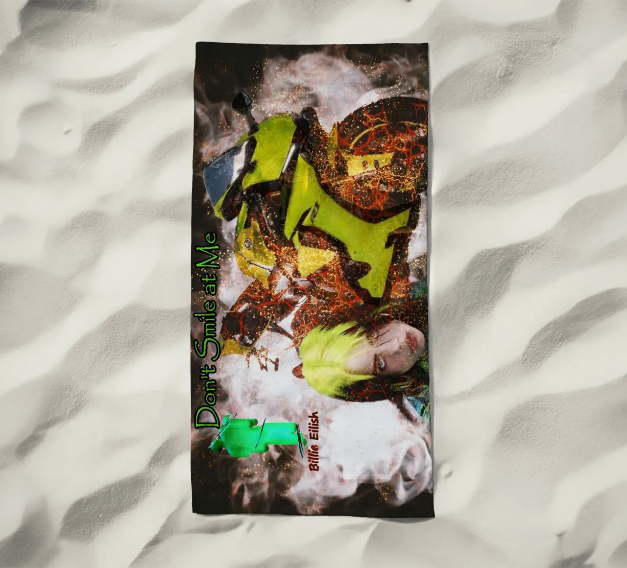 Billie Eilish con Yzf - R1 "Neon Malinconia telo mare da Abasa Inaraya
