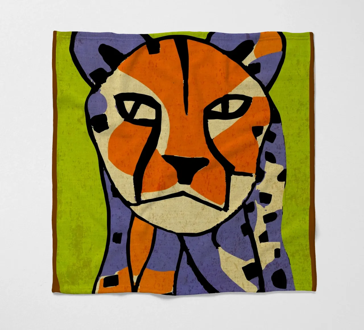 Divertente ghepardo della giungla coperta in pile da Drew Studio