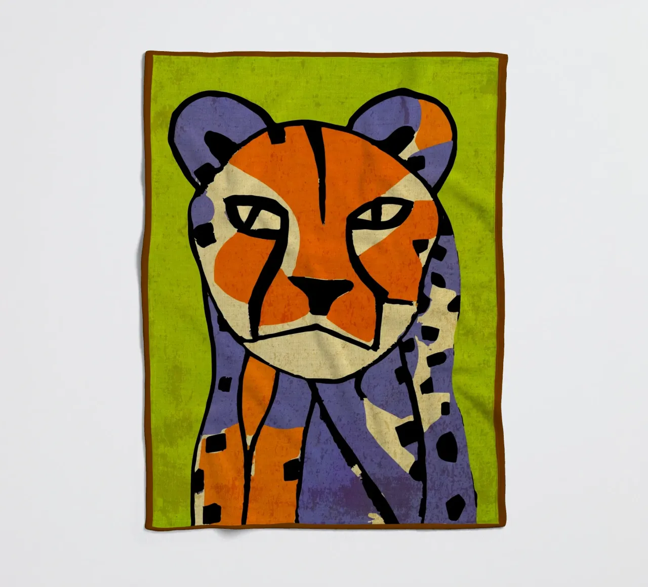 Divertente ghepardo della giungla coperta in pile da Drew Studio