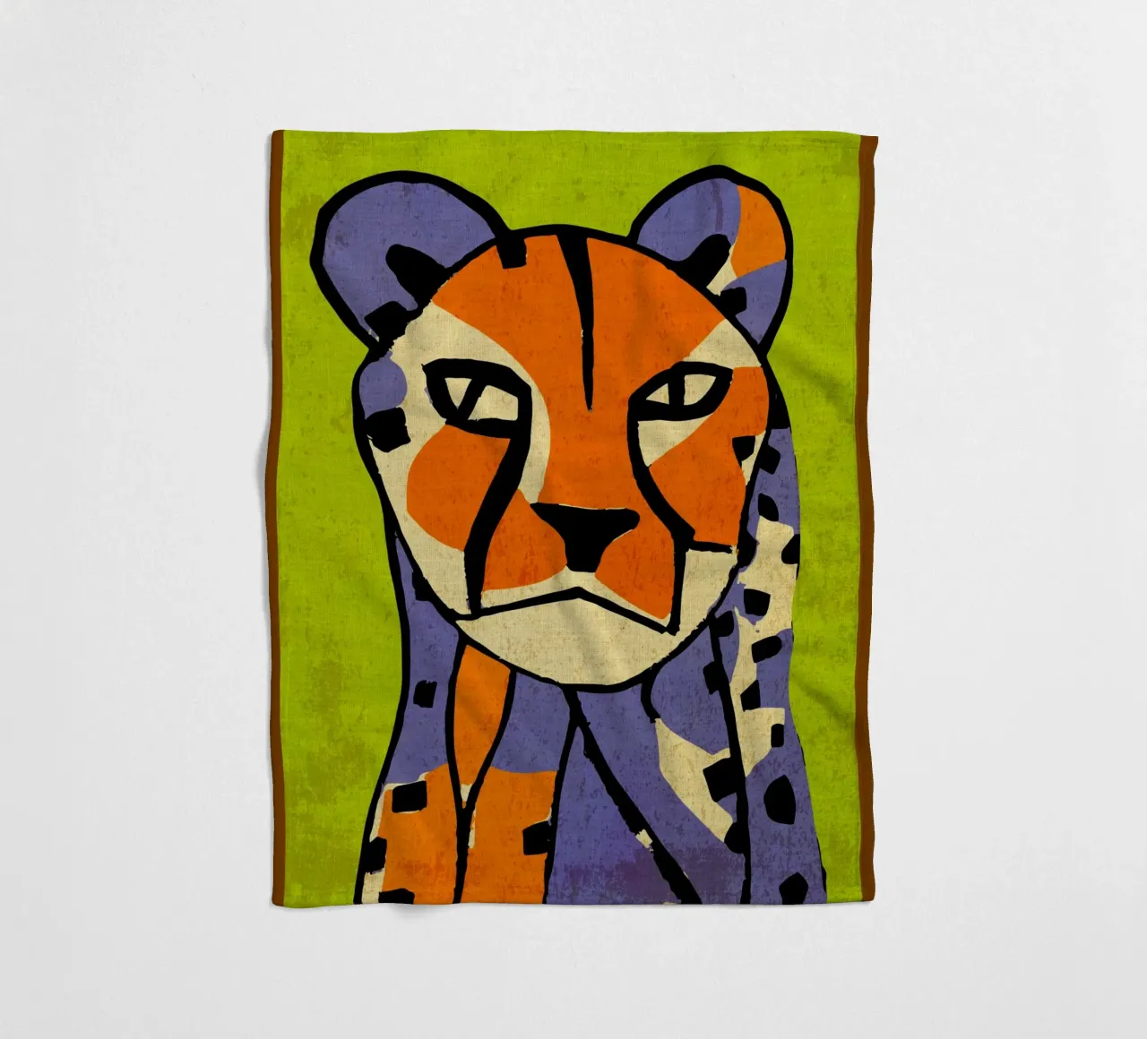 Divertente ghepardo della giungla coperta in pile da Drew Studio