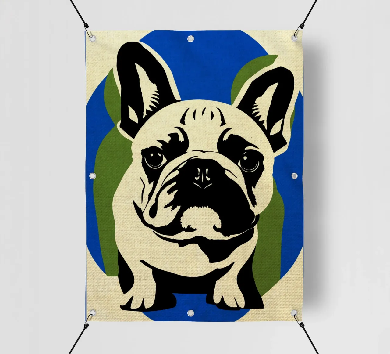 Bulldog francese telo in pvc da Drew Studio