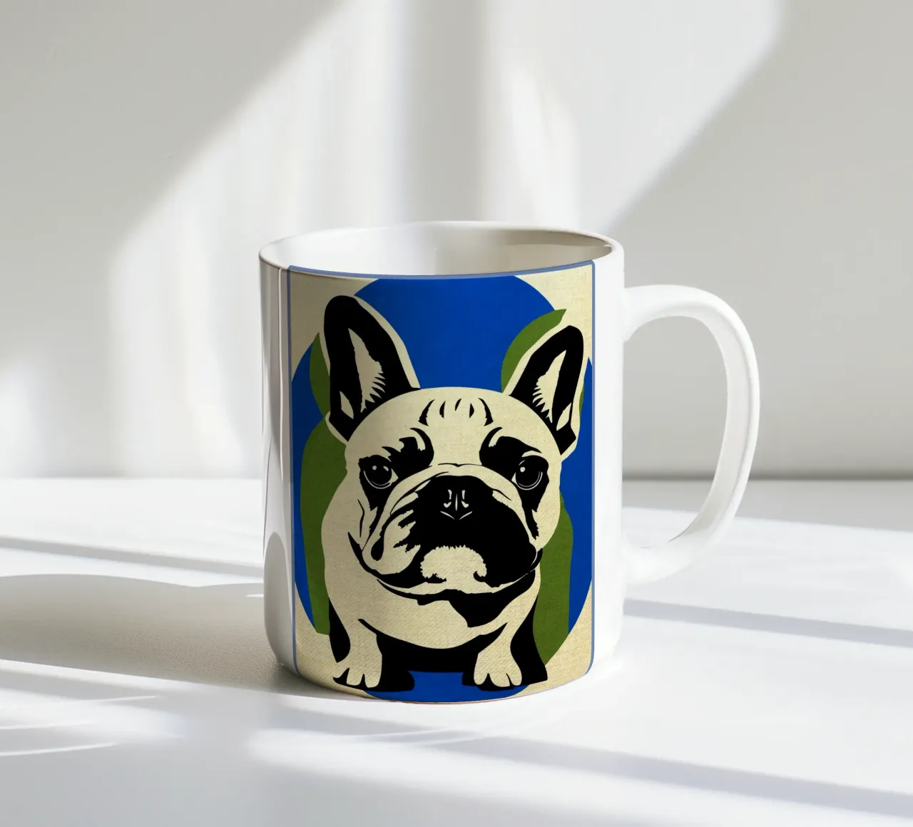 Bulldog francese tazza in ceramica da Drew Studio