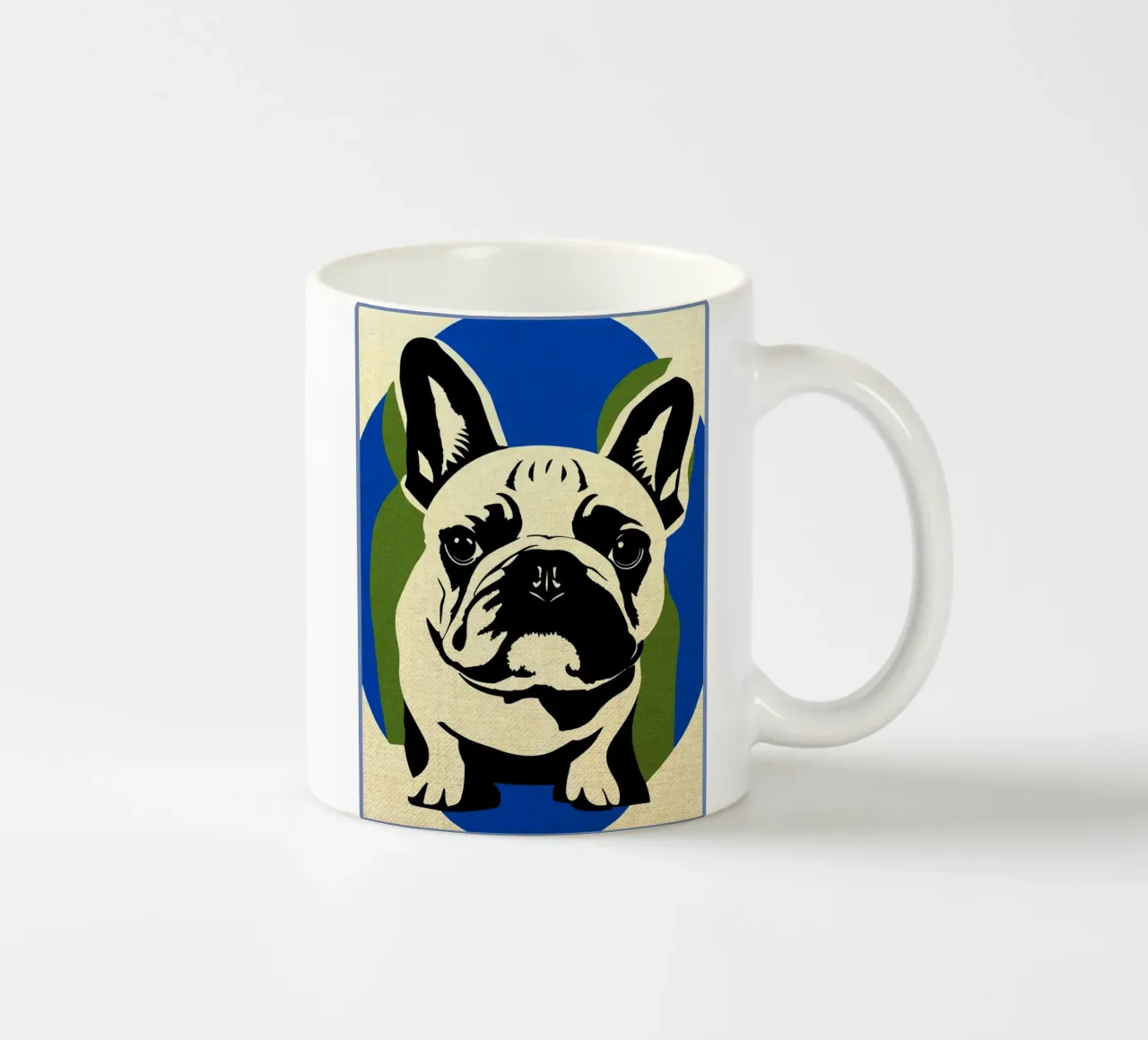 Bulldog francese tazza in ceramica da Drew Studio
