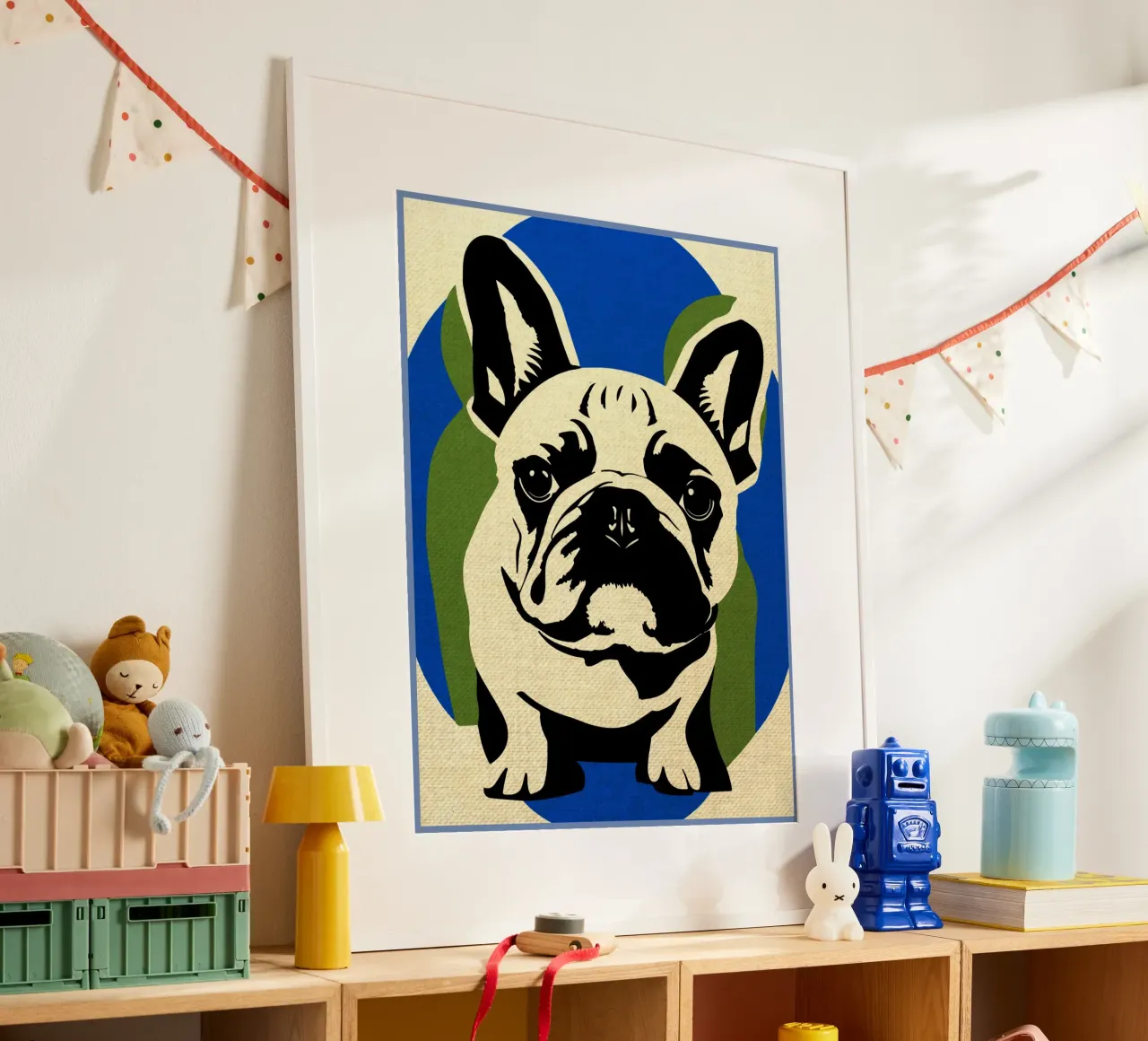 Bulldog francese carta hahnemühle da Drew Studio