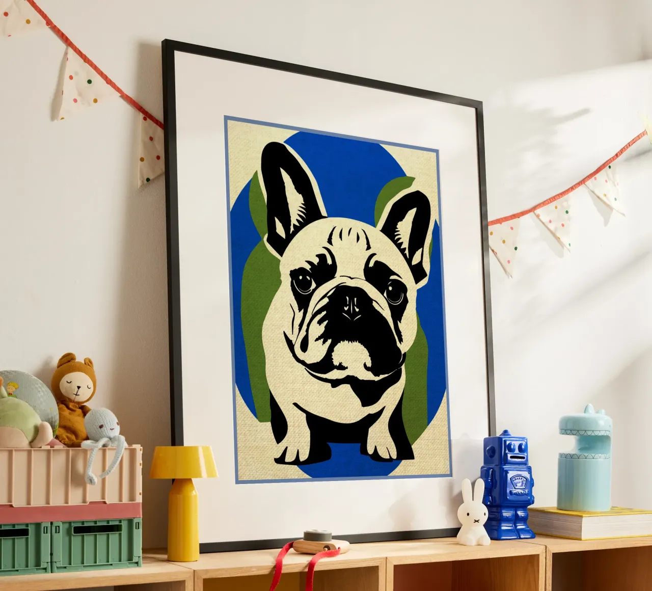 Bulldog francese carta hahnemühle da Drew Studio