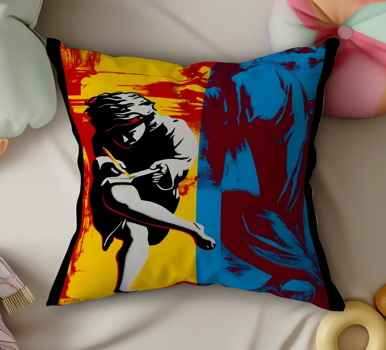 Guns N_ Roses Poster - Use Your Illusion cuscino da DGUnder