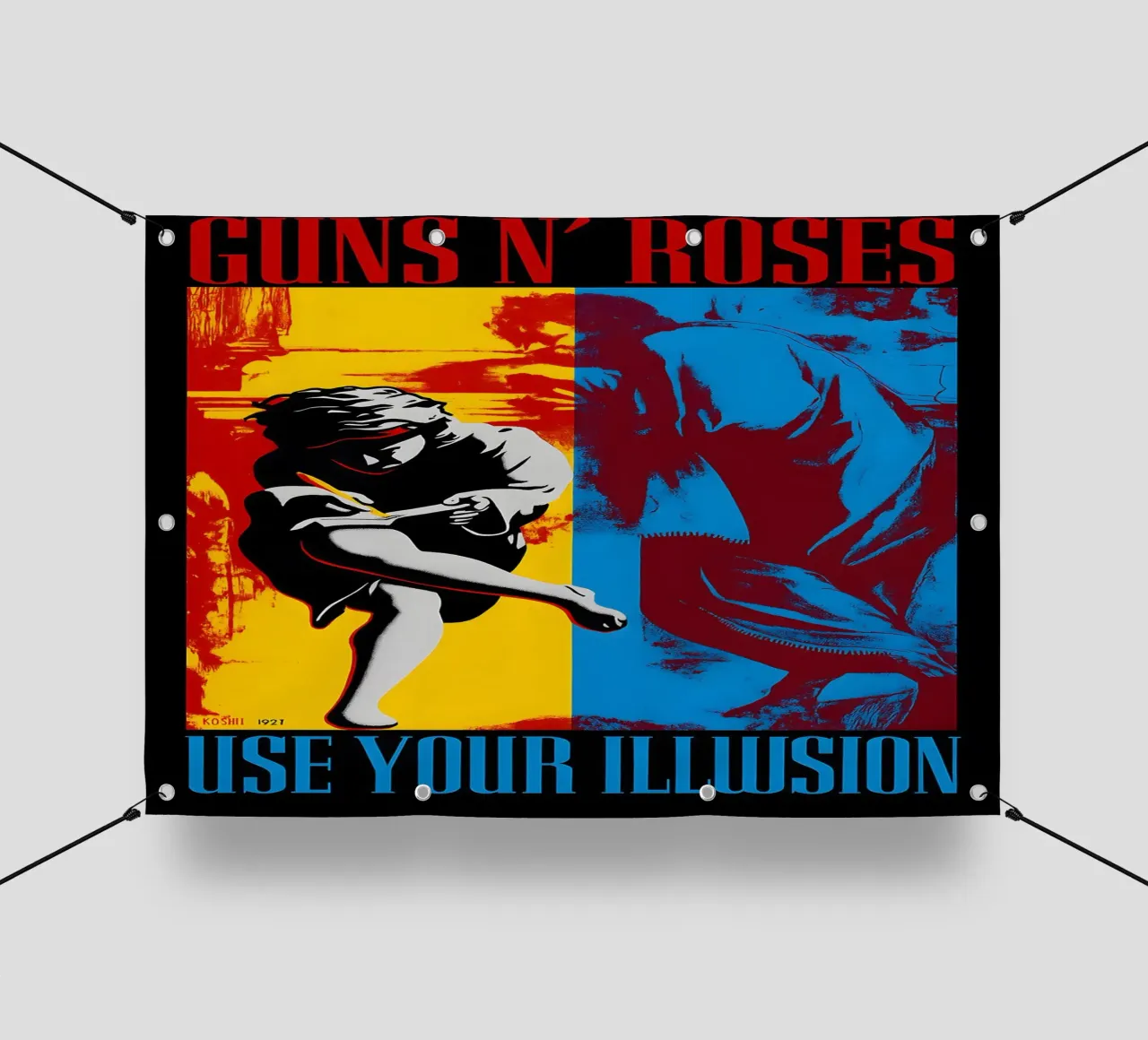 Guns N_ Roses Poster - Use Your Illusion telo in pvc da DGUnder