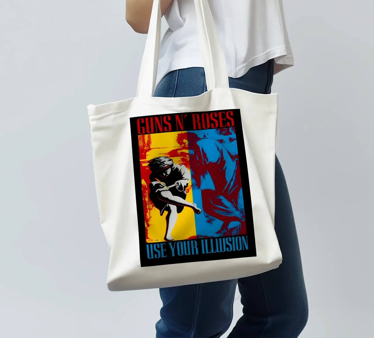 Guns N_ Roses Poster - Use Your Illusion tote bag by DGUnder
