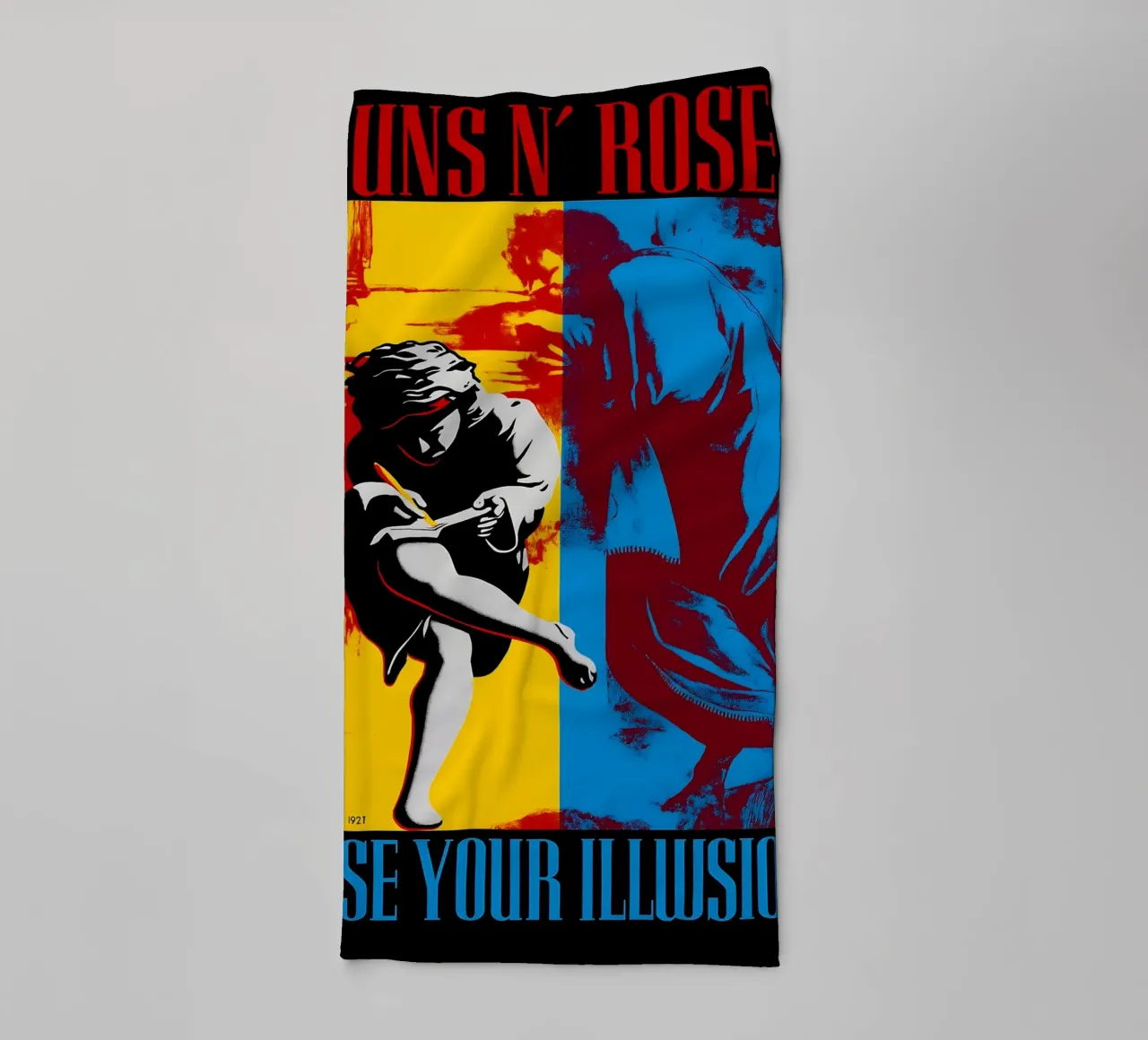 Guns N_ Roses Poster - Use Your Illusion asciugamano da bagno da DGUnder