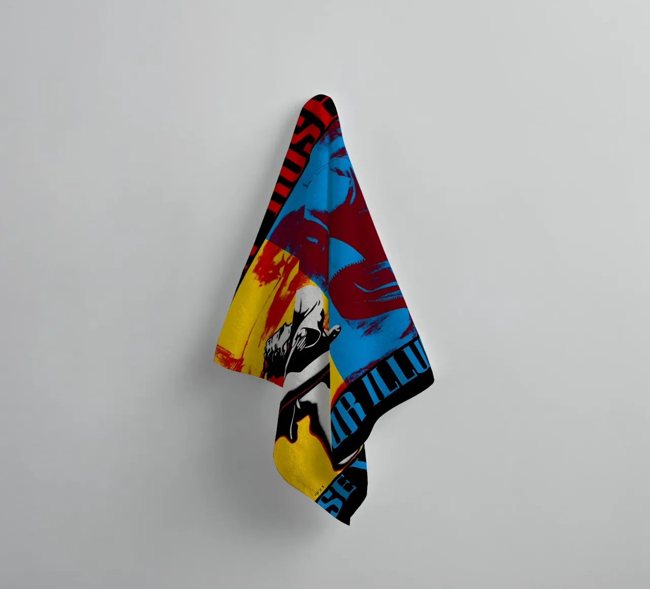 Guns N_ Roses Poster - Use Your Illusion asciugamano da bagno da DGUnder