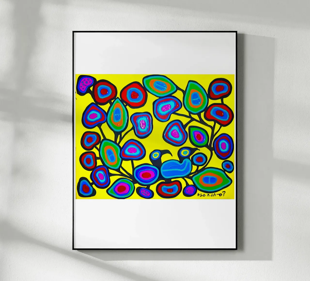 Floreale su giallo plexiglass da ARTMAIACREATION