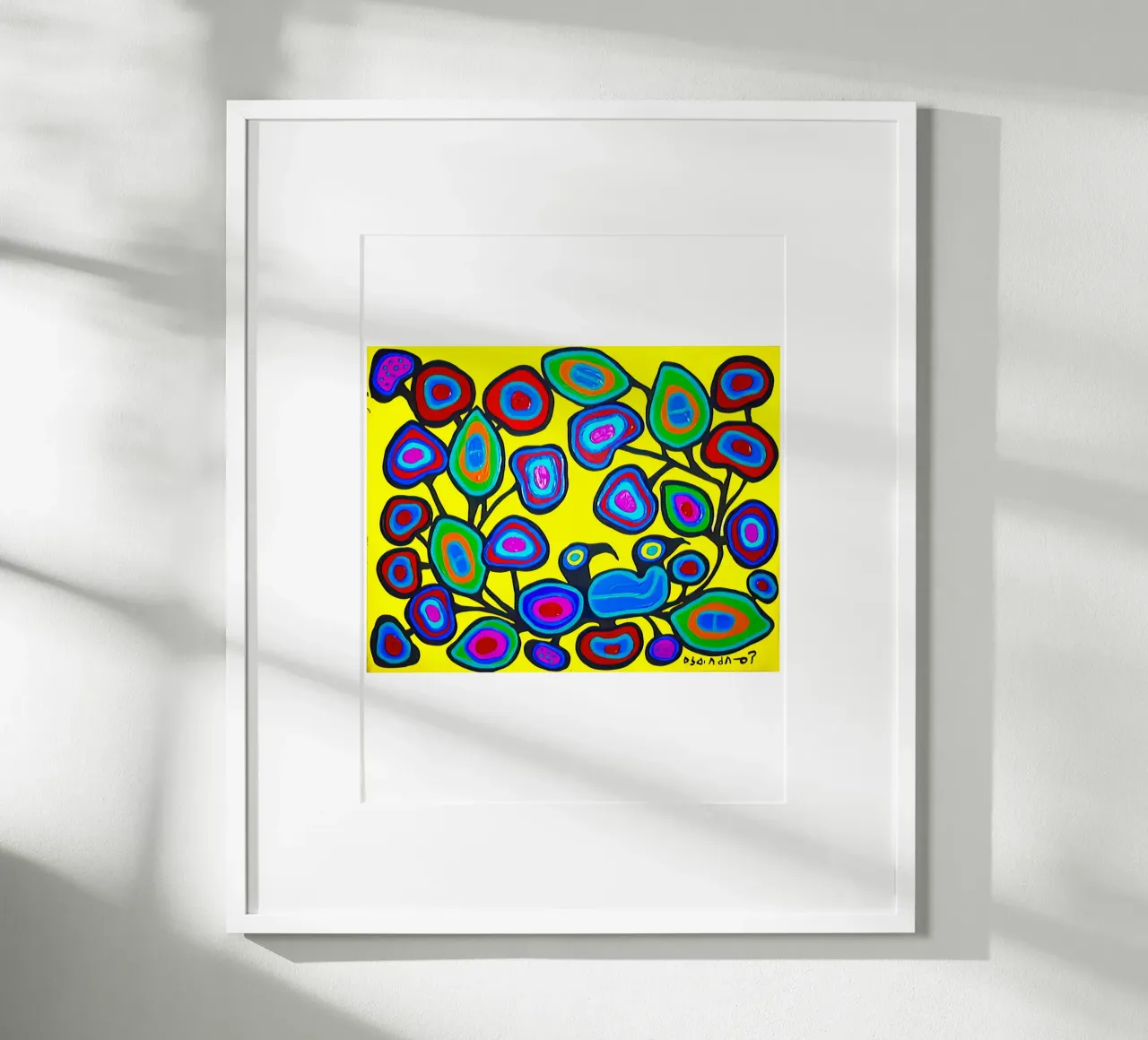 Floral on yellow poster by ARTMAIACREATION