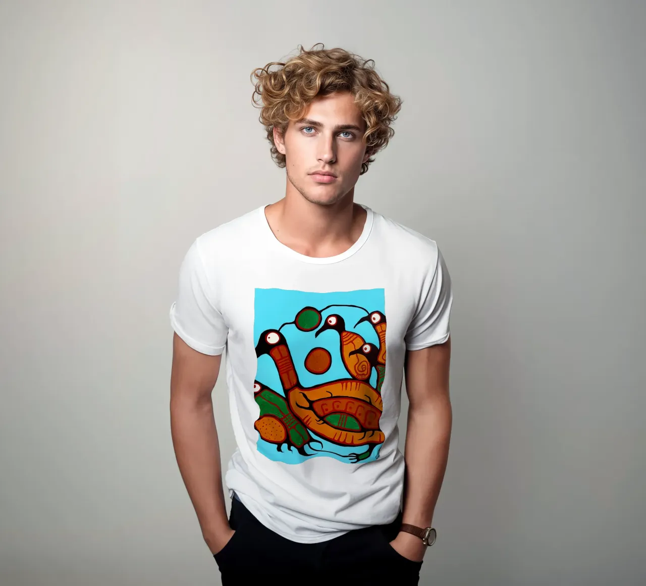 Uccelli acquatici t-shirt da ARTMAIACREATION