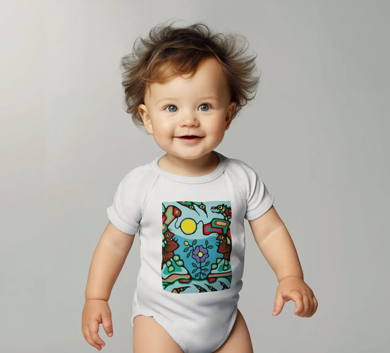 Norval Morisseau body neonato maniche corte da ARTMAIACREATION