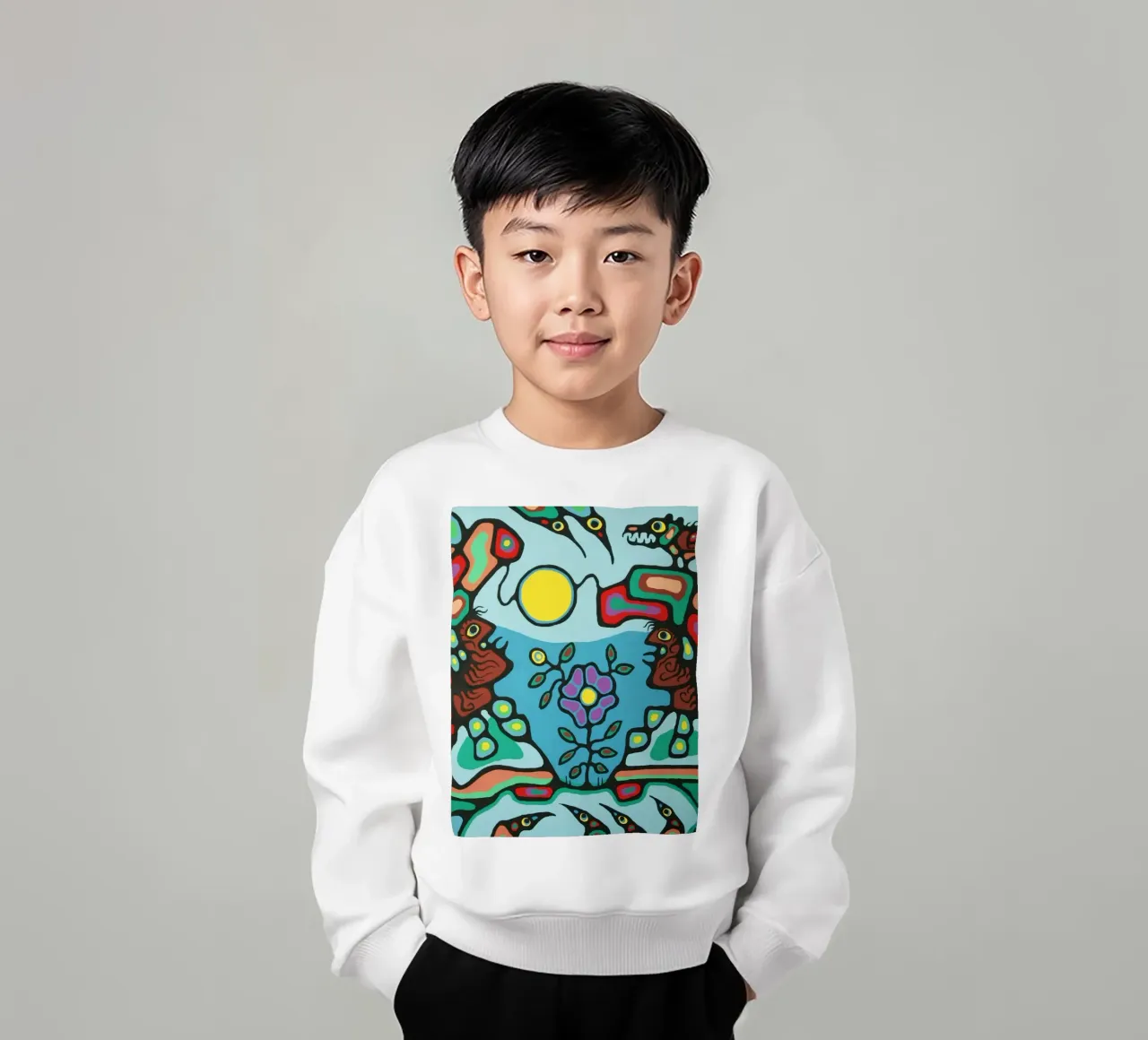 Norval Morisseau felpa bambino da ARTMAIACREATION