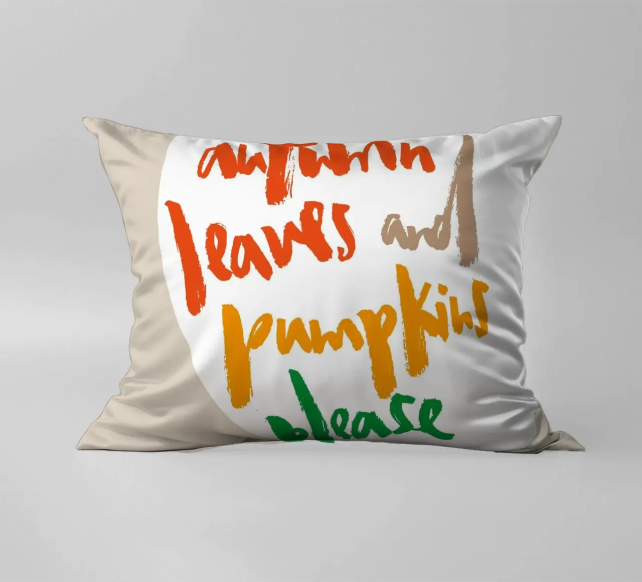 Fall leafs and pumpkins please cuscino da Brushmeetspaper