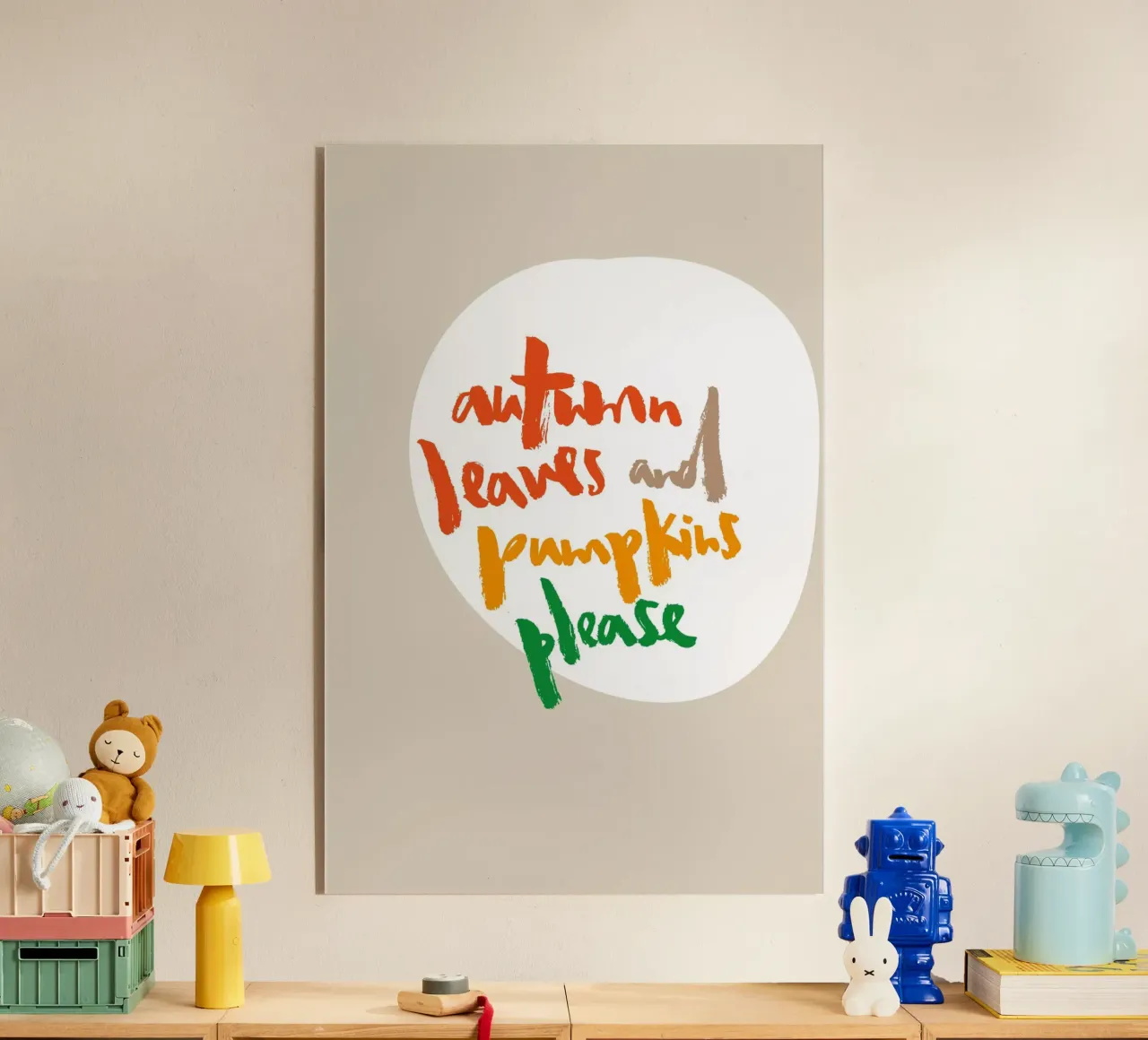 Fall leafs and pumpkins please acryl van Brushmeetspaper