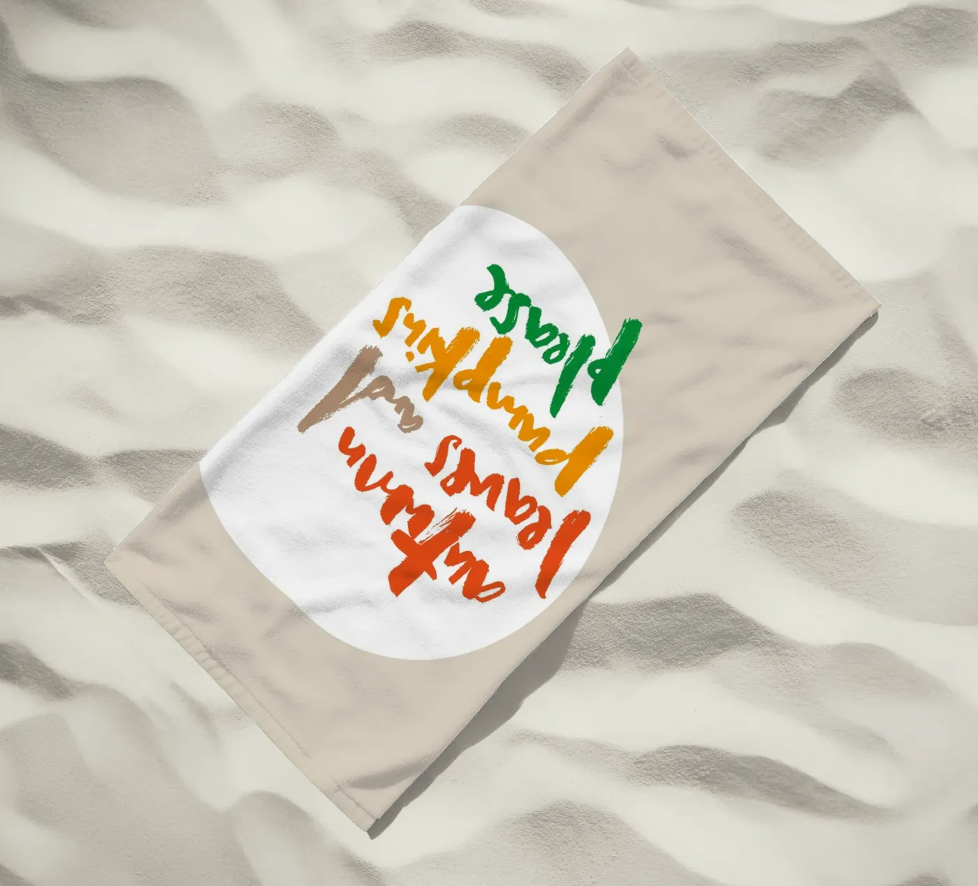 Fall leafs and pumpkins please telo mare da Brushmeetspaper