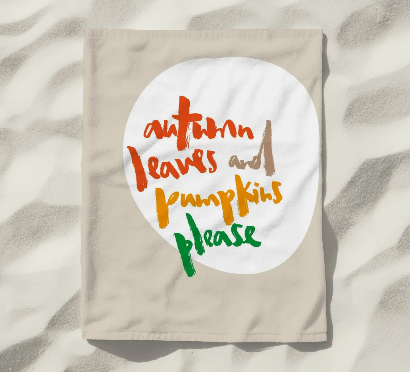 Fall leafs and pumpkins please telo mare da Brushmeetspaper