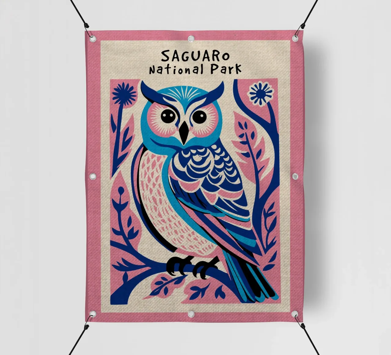 Simpatico gufo del Parco Nazionale telo in pvc da Drew Studio
