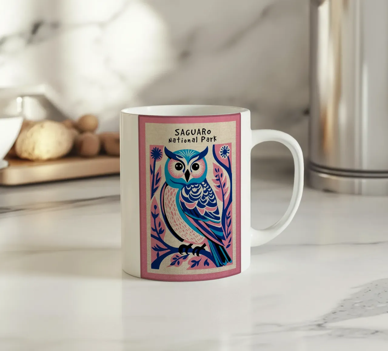 Simpatico gufo del Parco Nazionale tazza in ceramica da Drew Studio