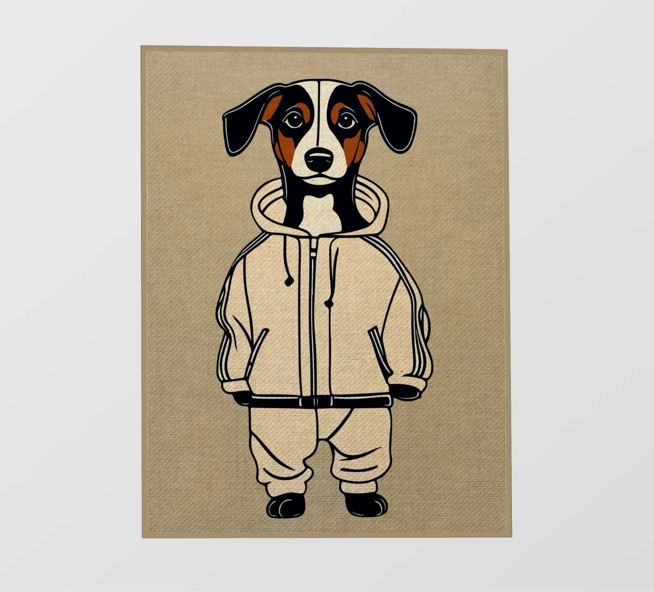 Cane carino in tuta da ginnastica telo in pvc da Drew Studio