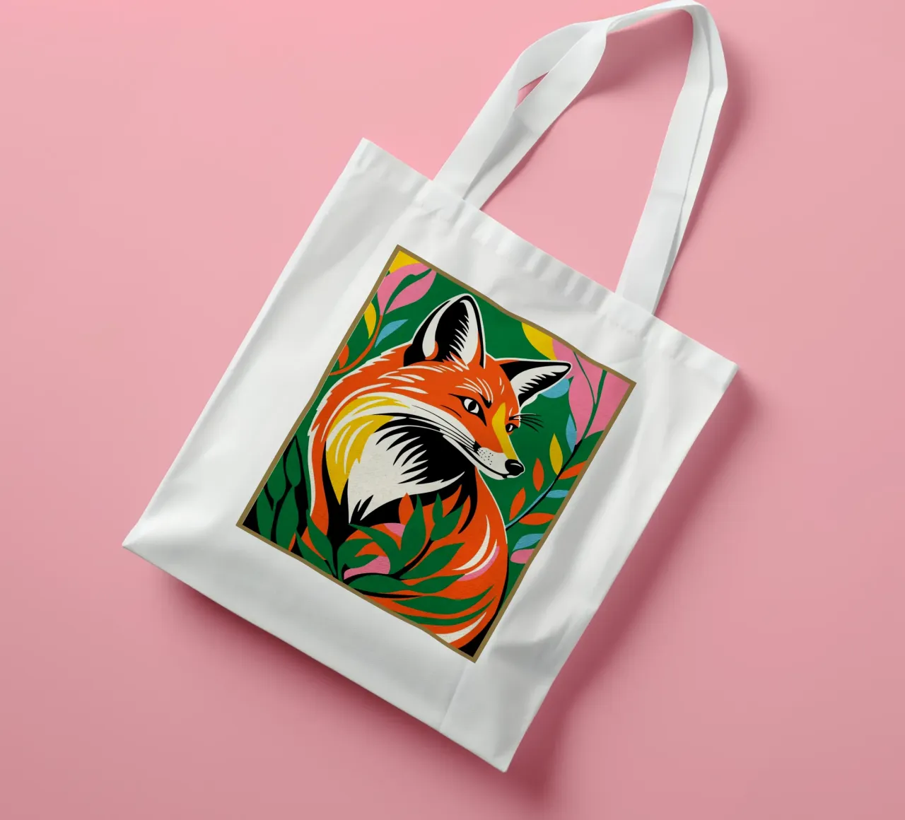 Volpe colorata borsa in juta da Drew Studio