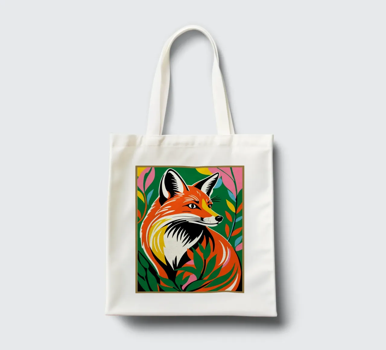 Volpe colorata borsa in juta da Drew Studio