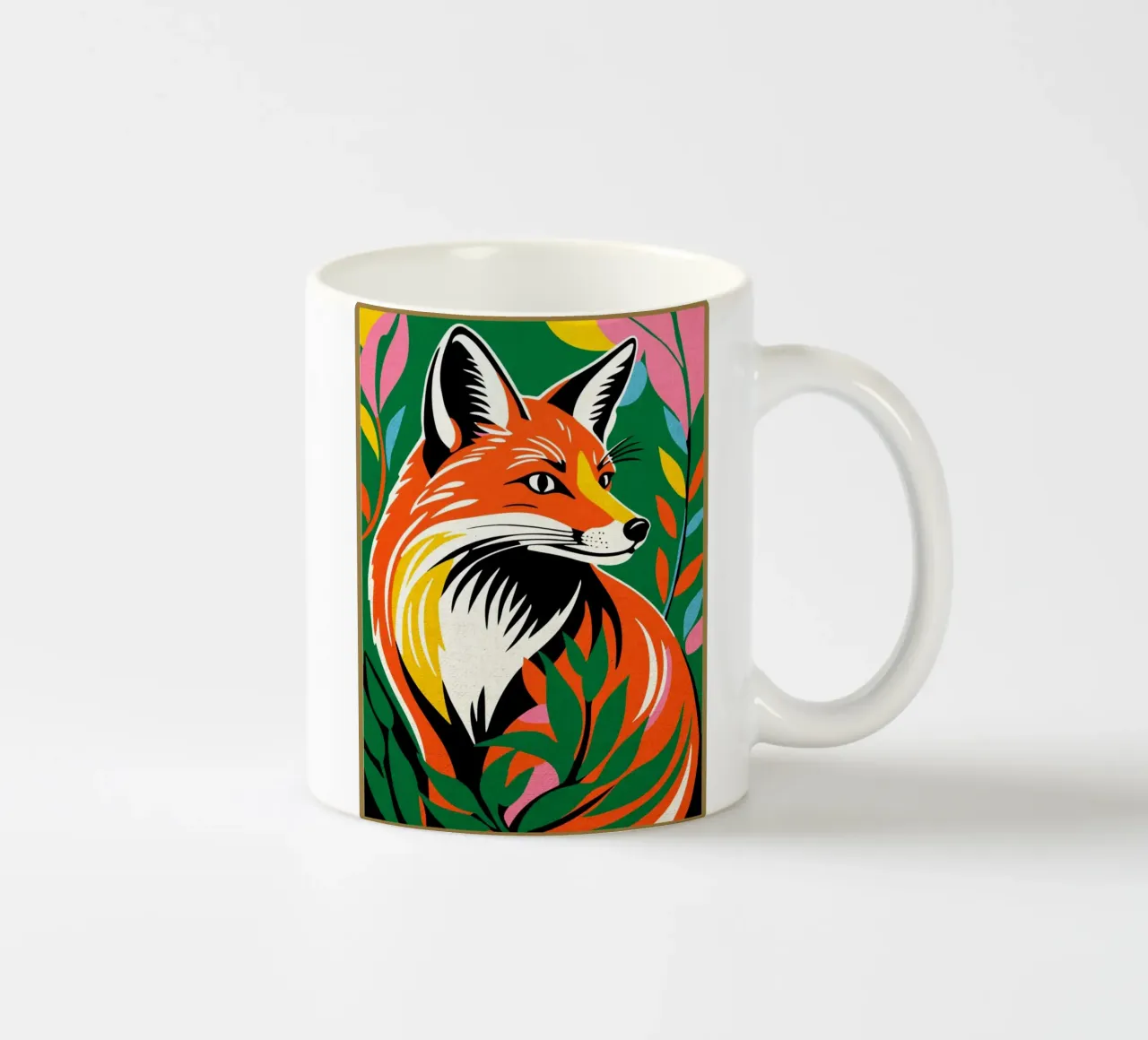 Volpe colorata tazza in ceramica da Drew Studio