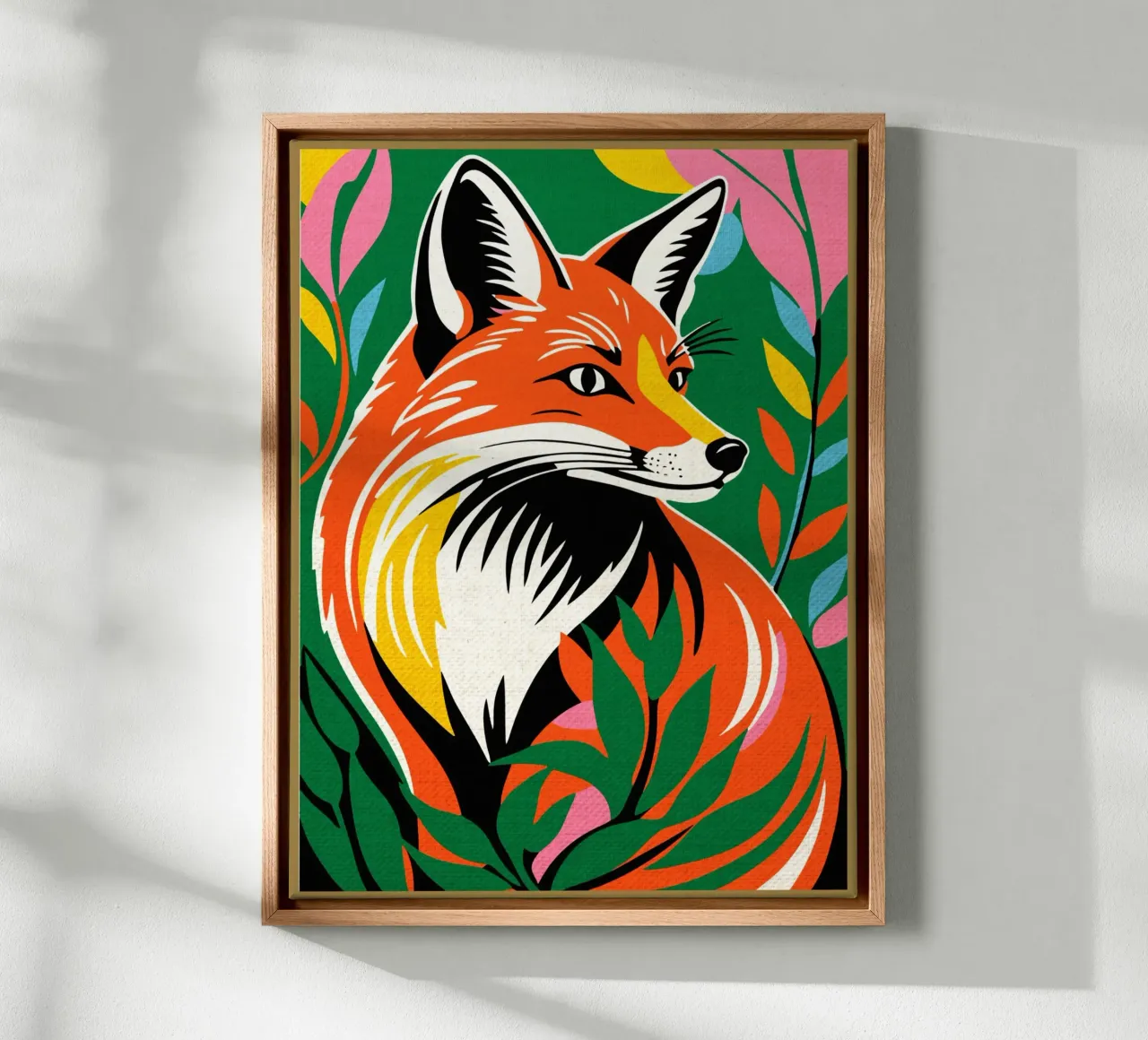 Volpe colorata tela da Drew Studio