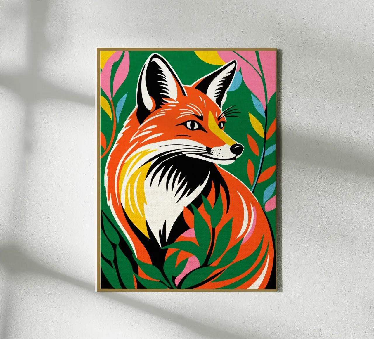 Volpe colorata tela da Drew Studio