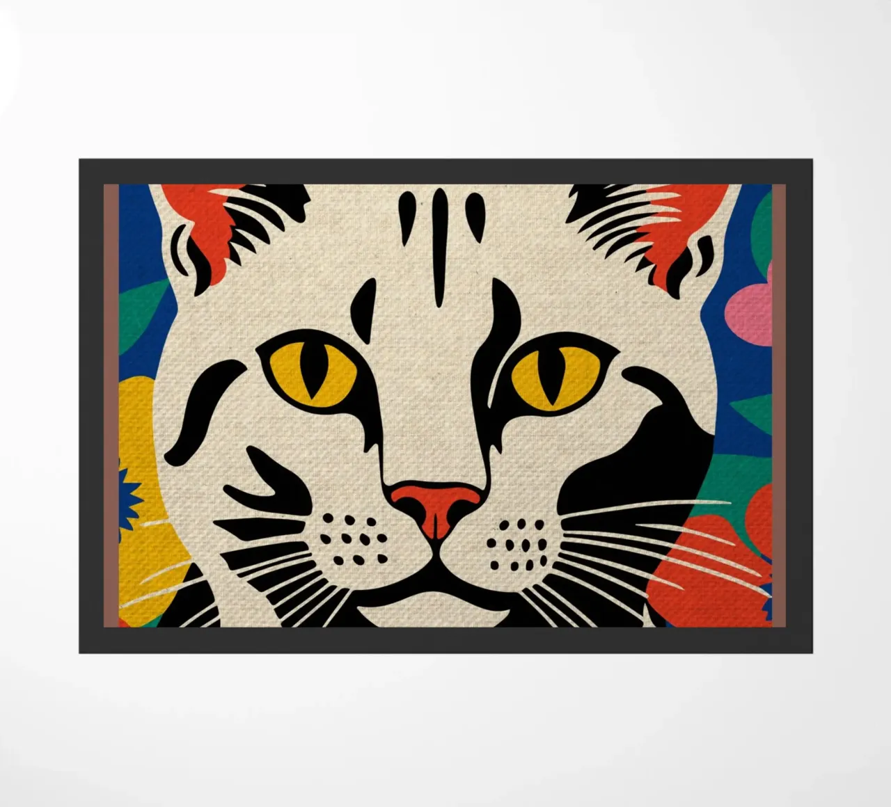 Gatto colorato e carino zerbino da Drew Studio