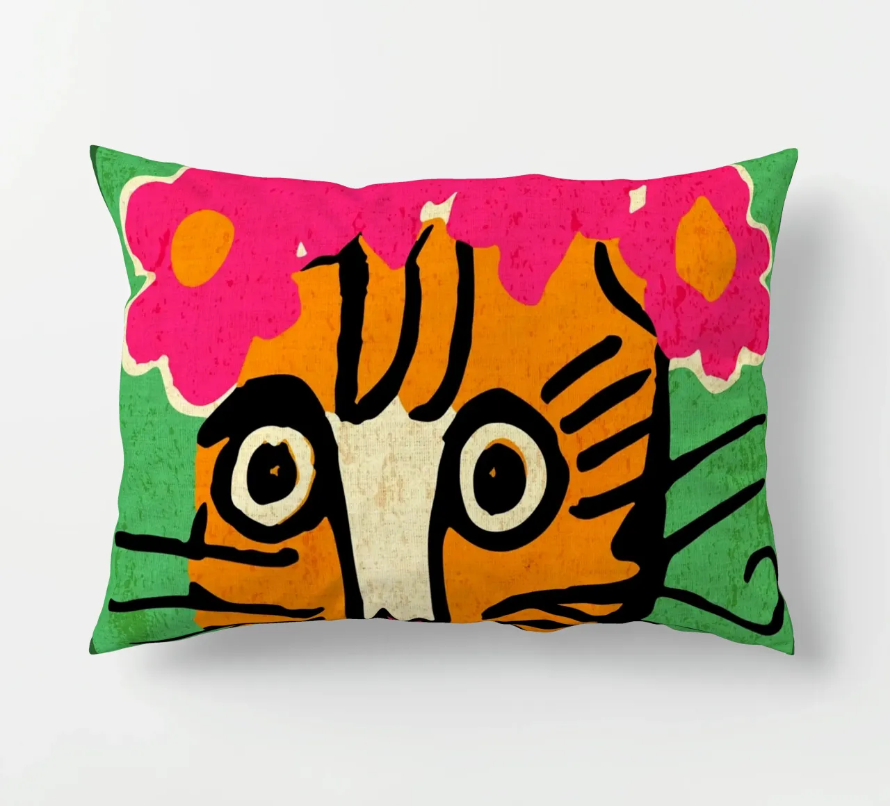Gatto con corona di fiori cuscino da Drew Studio