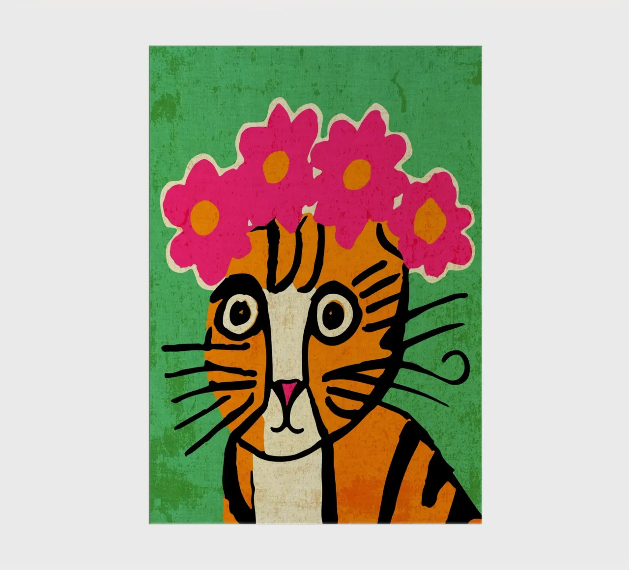 Gatto con corona di fiori diario da Drew Studio
