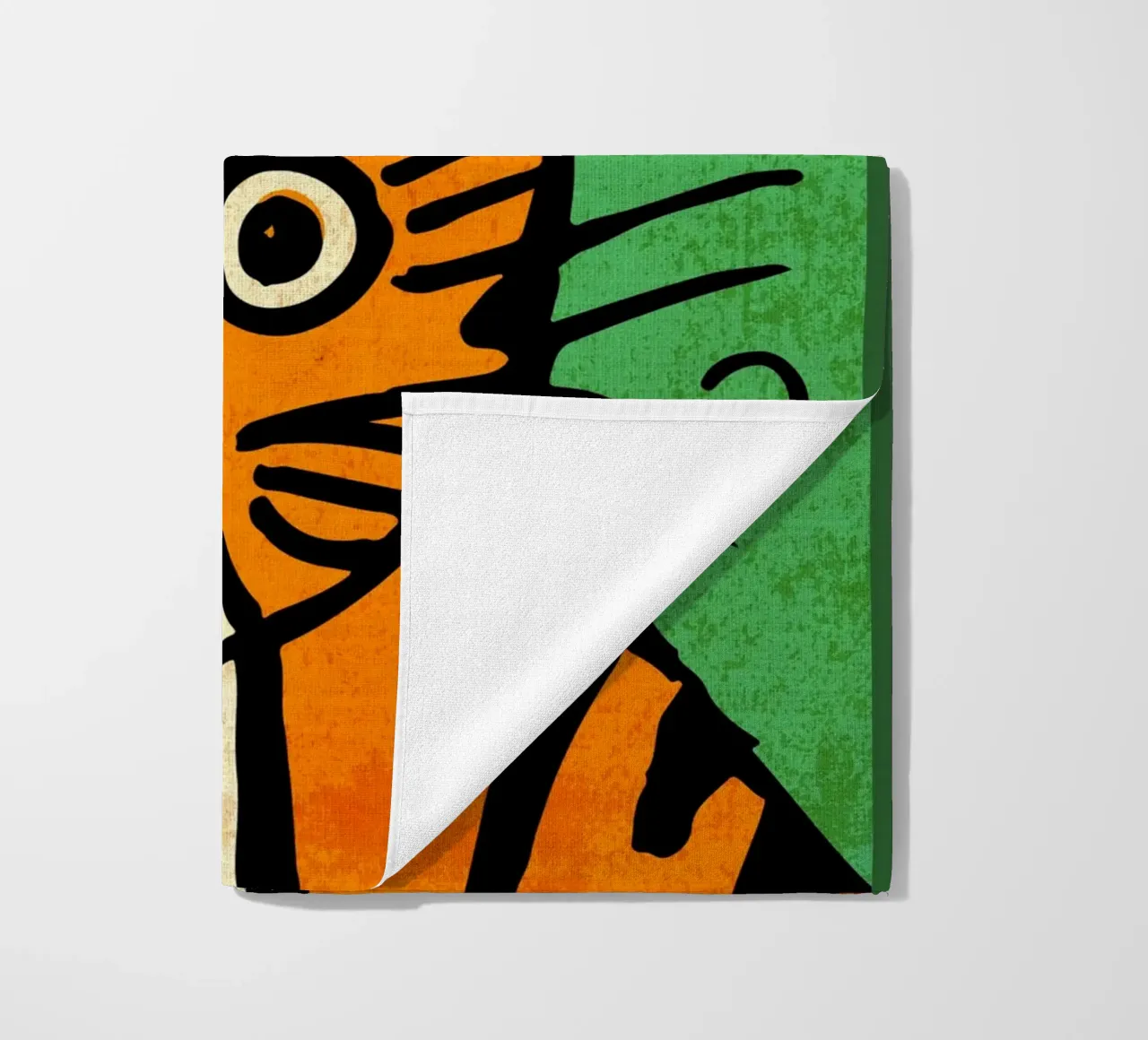 Gatto con corona di fiori telo mare da Drew Studio