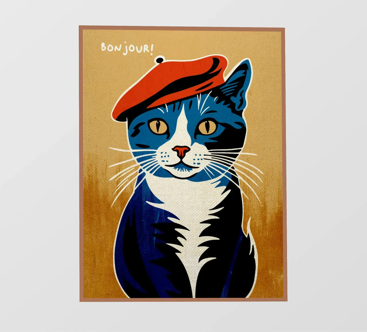 Bonjour Gatto con berretto pellicola backlit da Drew Studio