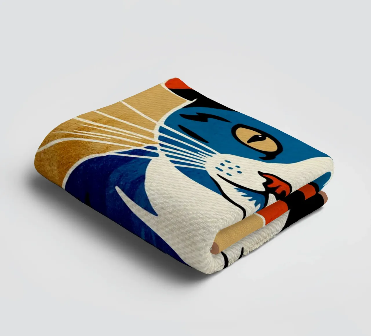 Bonjour Gatto con berretto asciugamano da bagno da Drew Studio