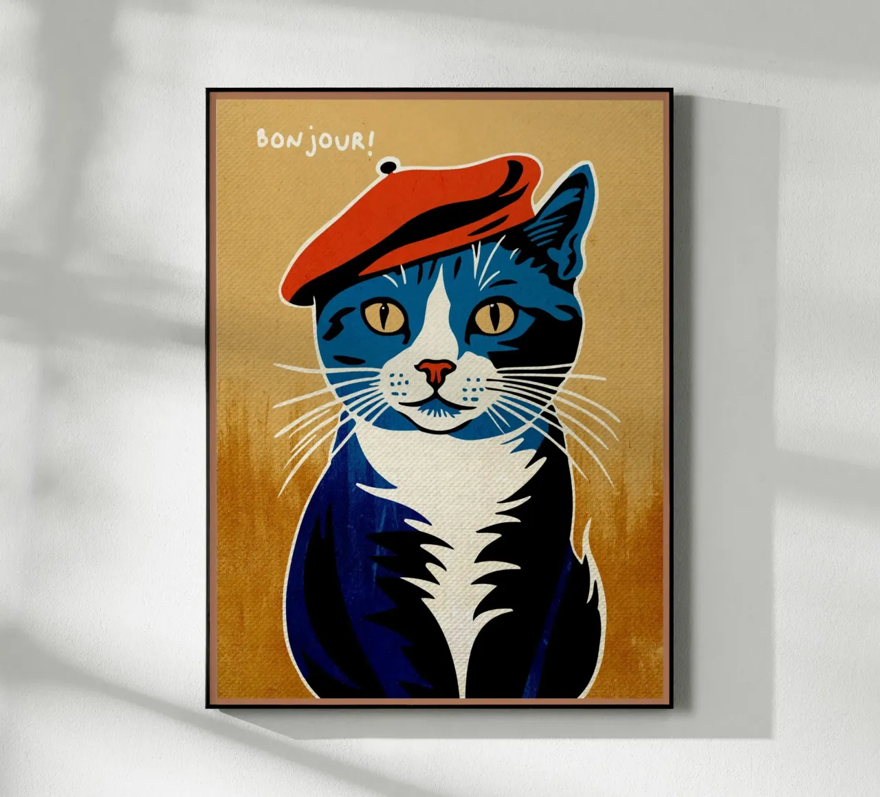 Bonjour Gatto con berretto plexiglass da Drew Studio