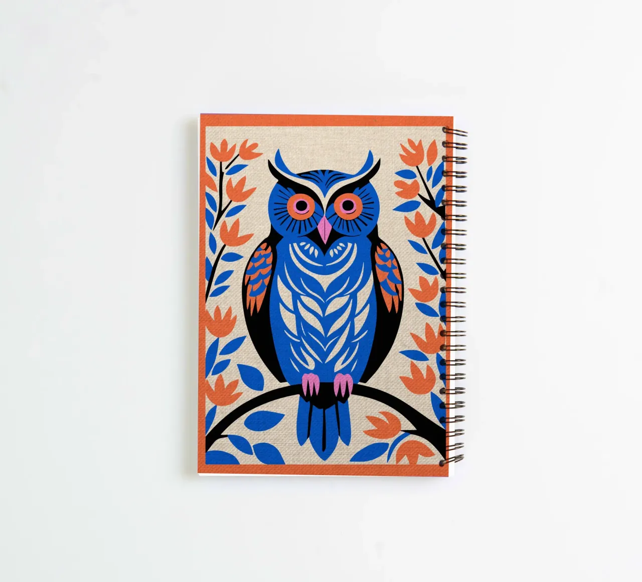 Gufo colorato bohémien diario ad anelli da Drew Studio