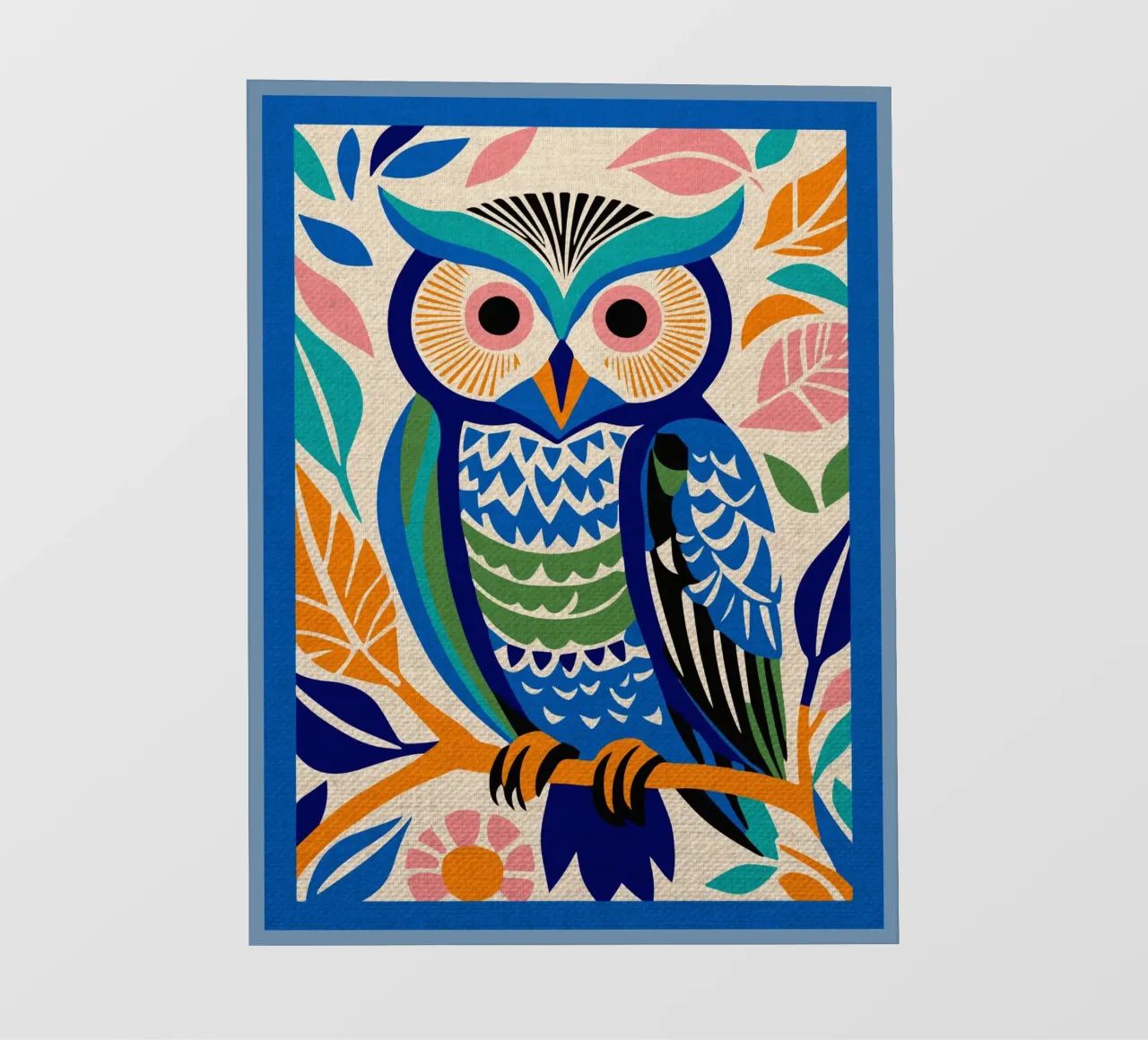Gufo selvatico blu pellicola backlit da Drew Studio