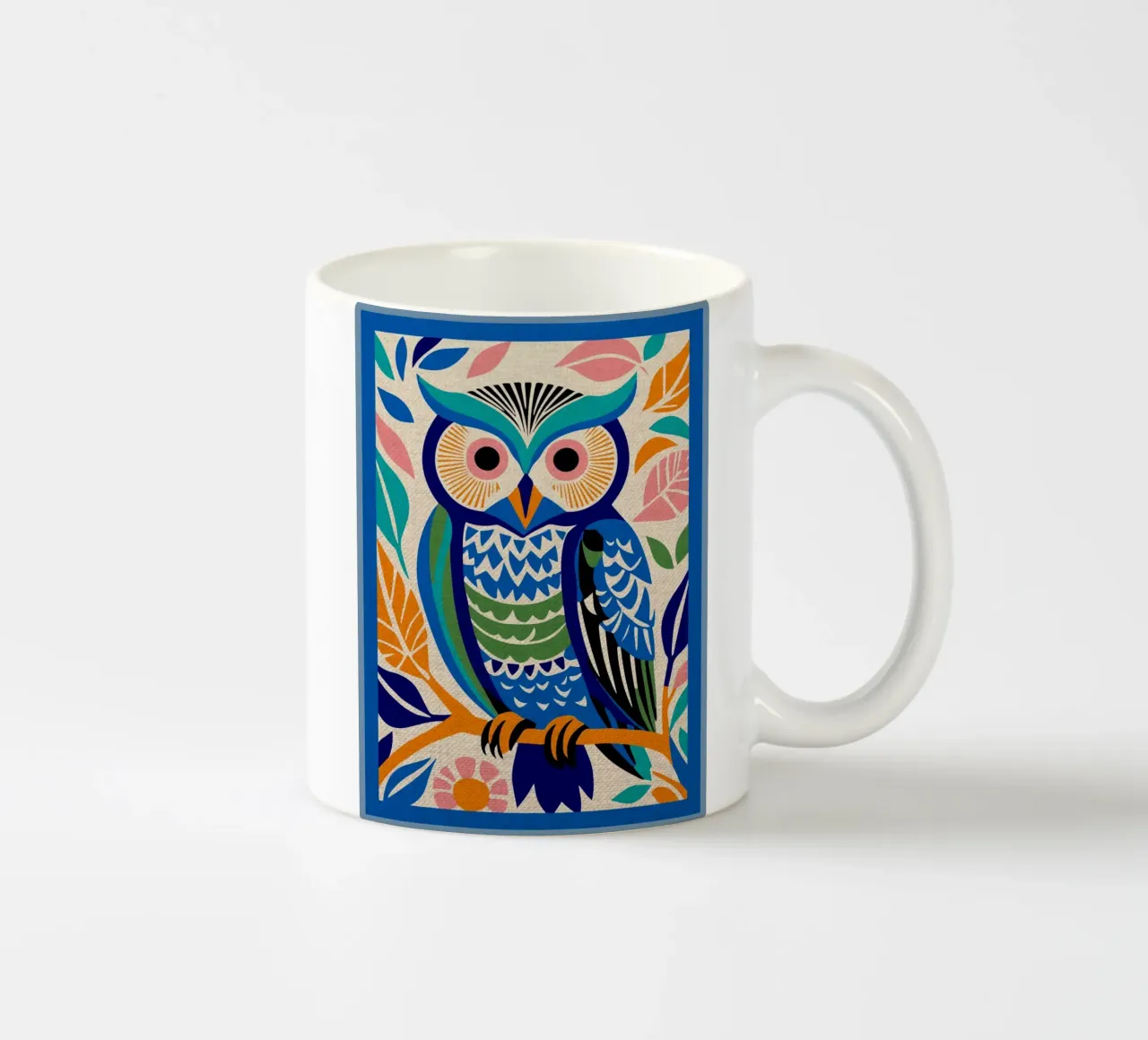 Gufo selvatico blu tazza in ceramica da Drew Studio