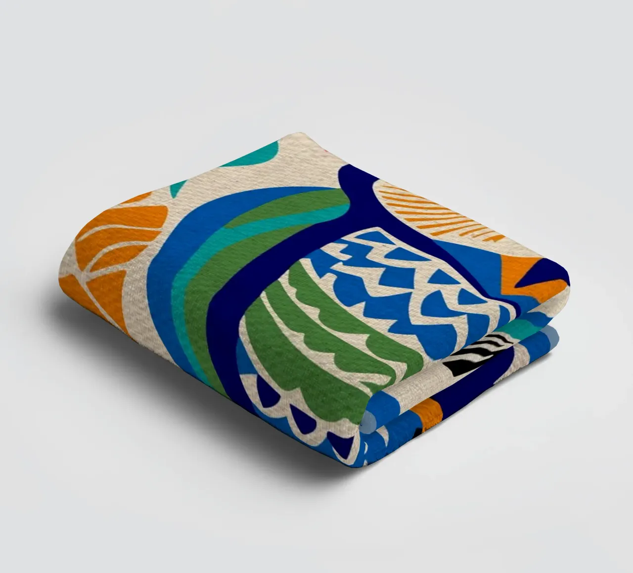 Gufo selvatico blu asciugamano da bagno da Drew Studio