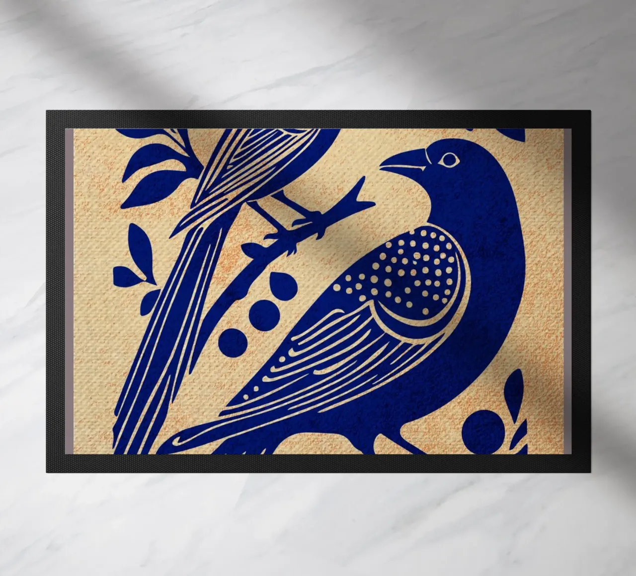 Illustrazione di uccelli blu zerbino da Drew Studio