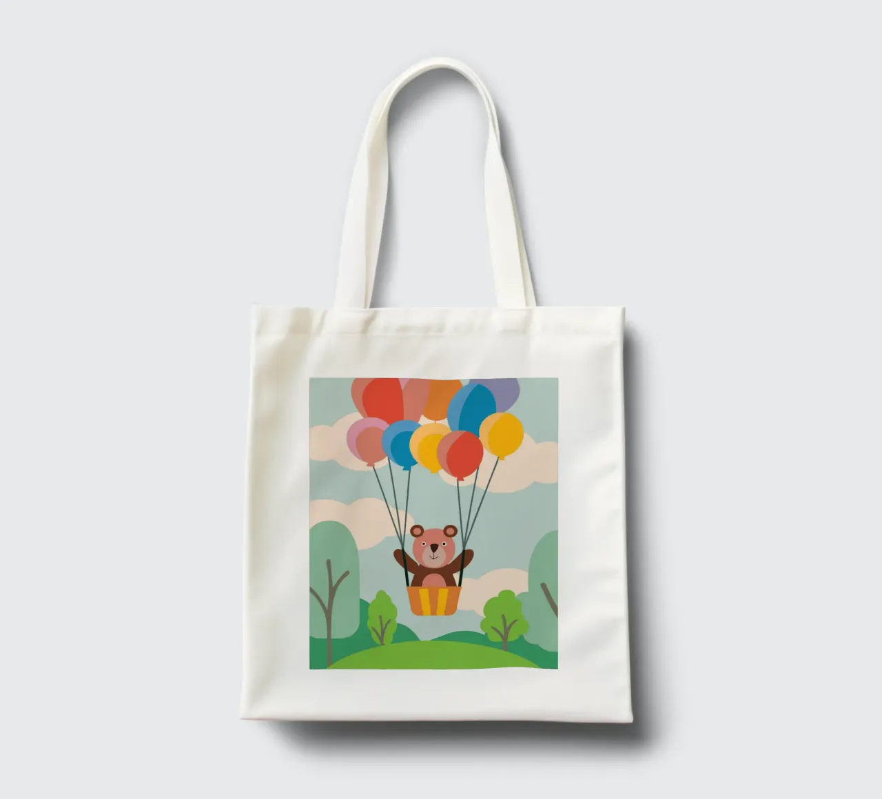 Orso con palloncino borsa in juta da CUTE ANIMALS