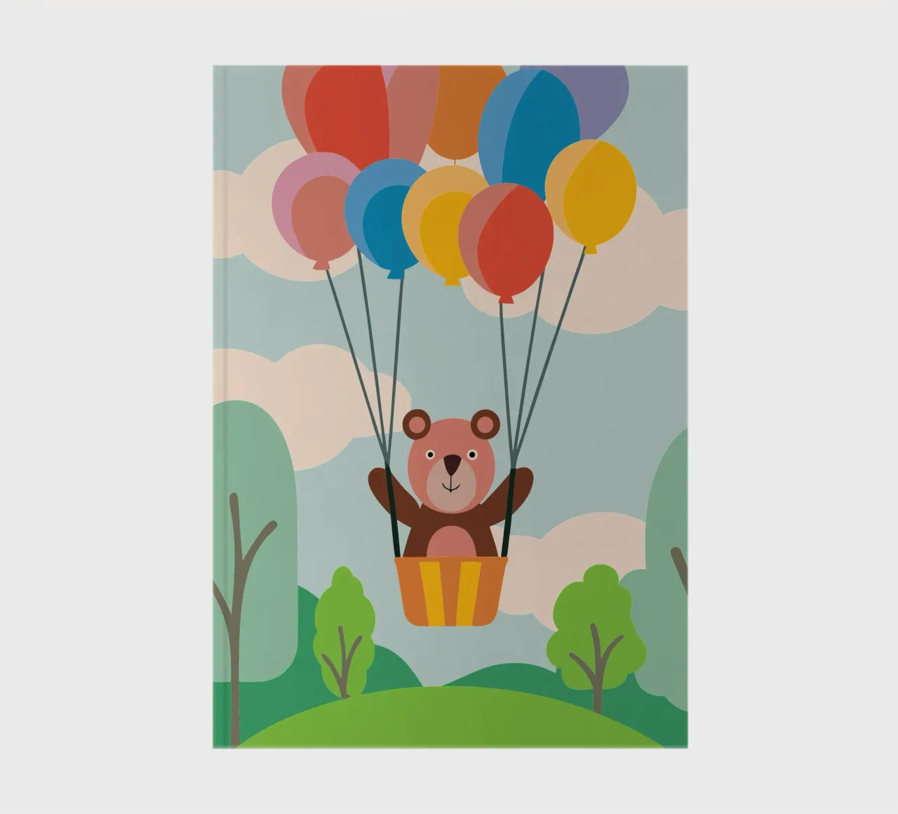 Bear with Balloon notebook by CUTE ANIMALS